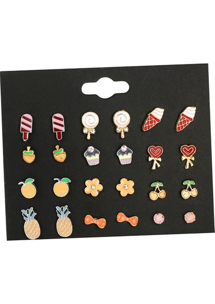 12 Pairs Bayan Güzel Çeşitli Kulak Çiviler Alaşım Malzeme Takı Bulguları (Yurt Dışından) fiyatları