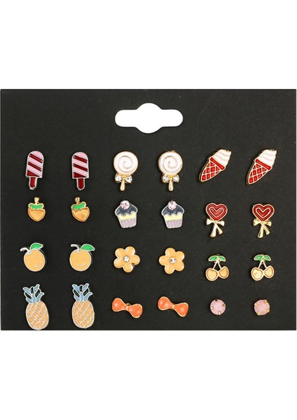 12 Pairs Bayan Güzel Çeşitli Kulak Çiviler Alaşım Malzeme Takı Bulguları (Yurt Dışından) fırsatları