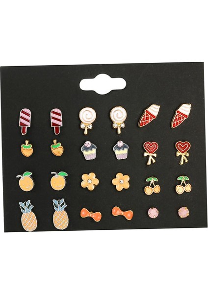 12 Pairs Bayan Güzel Çeşitli Kulak Çiviler Alaşım Malzeme Takı Bulguları (Yurt Dışından) indirimleri