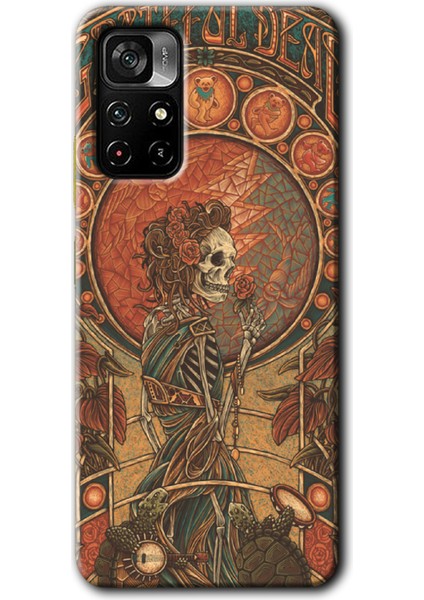 Xiaomi Redmi Note 11T Kılıf Hd Desen Baskılı Arka Kapak - Iskelet Aşk
