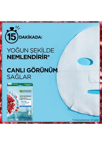 Nem Bombası Canlandırıcı Kağıt Yüz Maskesi