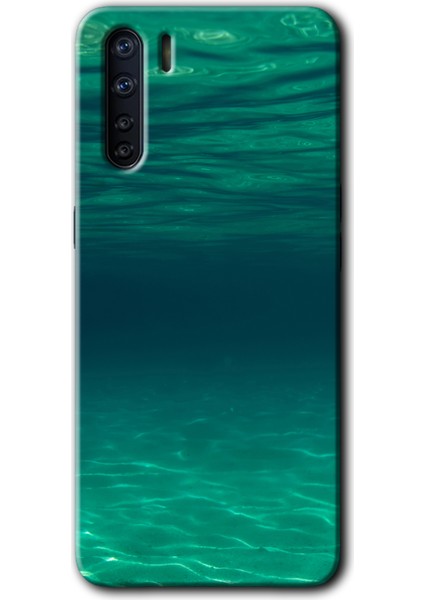 Oppo A91 Kılıf Hd Desen Baskılı Arka Kapak - Derin Deniz