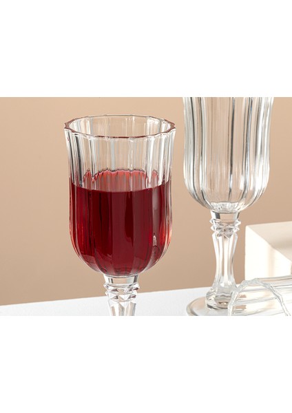 Ricco Cam Kadeh 4'lü Set Şeffaf 210 ml Zarif Tasarım ile Sofra Sunumları İçin fiyatları