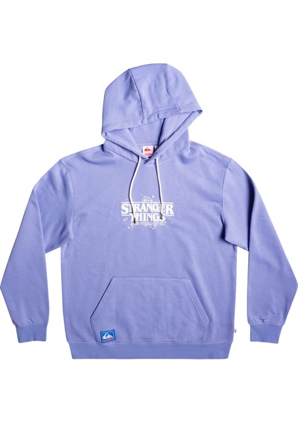 x Stranger Things Official Logo Erkek Kapüşonlu Sweatshirt EQYFT04726