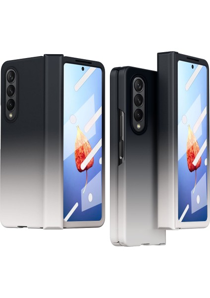 Samsung Galaxy Z Fold4 Için Telefon Kılıfı - Siyah Beyaz (Yurt Dışından)