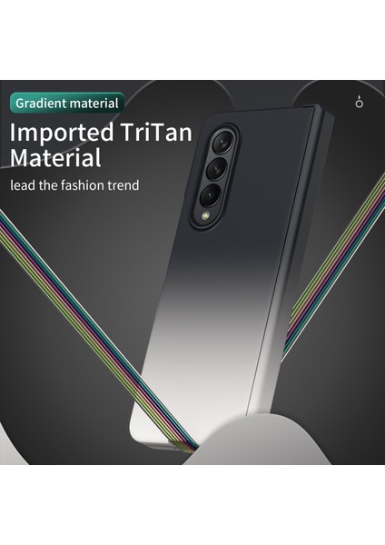 Samsung Galaxy Z Fold4 Için Telefon Kılıfı - Siyah Beyaz (Yurt Dışından)