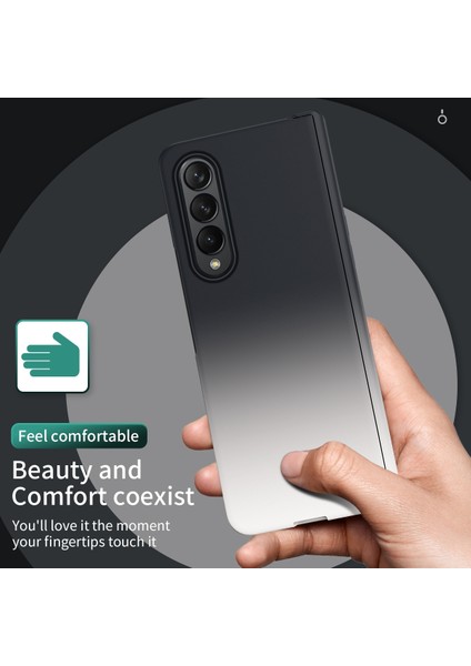 Samsung Galaxy Z Fold4 Için Telefon Kılıfı - Siyah Beyaz (Yurt Dışından)
