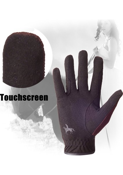 L281075C Bey Binicilik Eldivenleri Giyim Dayanıklı Kayma Binicilik Eldivenleri, Boyut: L (Kahverengi) (Yurt Dışından) fırsatları