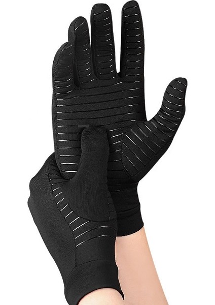 Bakır Elyaf Basınç Sporları Fitness Kayma Önleyici Eldivenler, Boyut: L (Yurt Dışından)