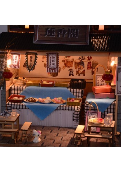 1/24 Dıy Dollhouse Minyatür Kiti, Mobilya, Hafif Arkaik Snack Mağazası Hediyesi (Yurt Dışından) indirimleri