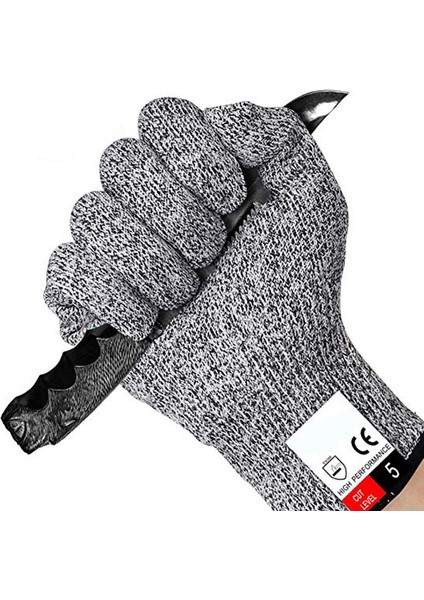 Çift Kesim Dirençli Bahçe Eldivenleri Hppe Gıda Sınıfı, Boyut: M, Uzunluk: 22 cm. (Siyah) (Yurt Dışından)