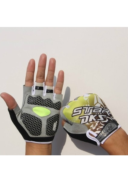 Şok Emici Kayma Önleyici Fitness Eldivenleri, Boyut: M (Sarı) (Yurt Dışından)