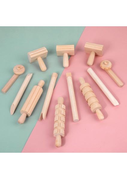 Ahşap Hamur Araçları Set 12 Pcs Ahşap Kil Pul Sanat Kil Doğum Günü Hediyesi (Yurt Dışından) fiyatları