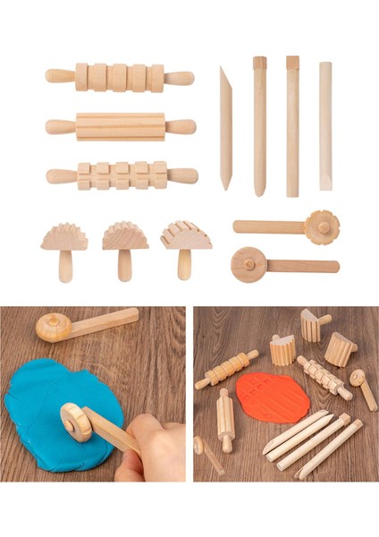 Ahşap Hamur Araçları Set 12 Pcs Ahşap Kil Pul Sanat Kil Doğum Günü Hediyesi (Yurt Dışından) indirimleri