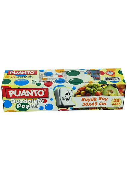 Buzdolabı Poşeti Büyük Boy 30X45 cm 20 Adet