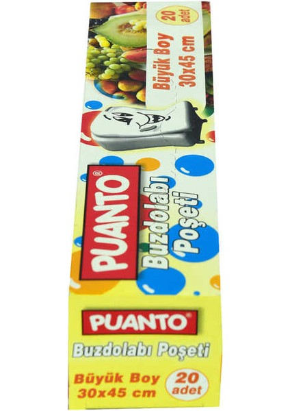 Buzdolabı Poşeti Büyük Boy 30X45 cm 20 Adet