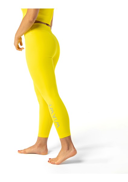 Kadın Uzun Termal Fit Esnek Spor Tayt - Uzun Tayt - Sunlight Sarı modelleri