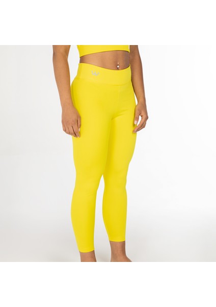 Kadın Uzun Termal Fit Esnek Spor Tayt - Uzun Tayt - Sunlight Sarı fırsatları