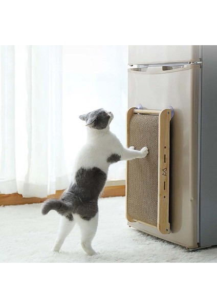 Masif Ahşap Dikey Kedi Pençe Tahtası Oluklu Kanepe Çizik Anti-Kedi Oyuncak (Birincil Renk)