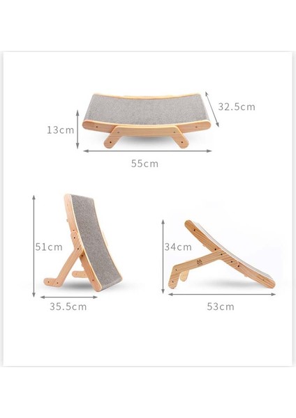 Dikey Oluklu Kedi Çizik Kartı Öğütme Pençe Oyuncağı (Birincil Renk)
