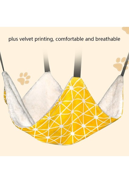 2 Pcs PE-160 Tuval Asma Kedi Kafesi Hammock Ayarlanabilir Uzunluk Salıncak Pet Nest, Boyut: M (Gri Meydan)