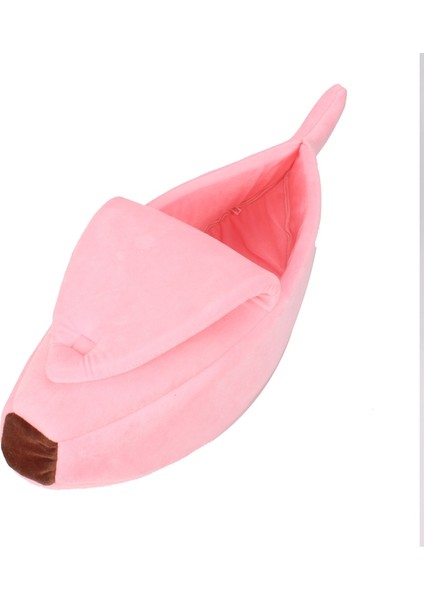 Yaratıcı Kennel Muz Şekeri Kedi Kedi Kış Sıcak Evcil Hayvan Yuvası, Boyut: Xl (Pembe)