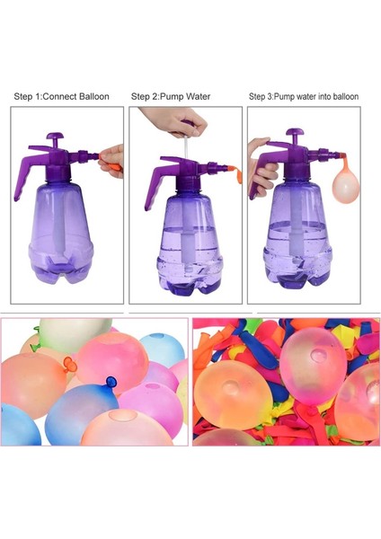 Çocuklar Su Balon Basınç Spreyi Su Isıtıcısı 1.5l Şişe Balonlar) (Yurt Dışından)