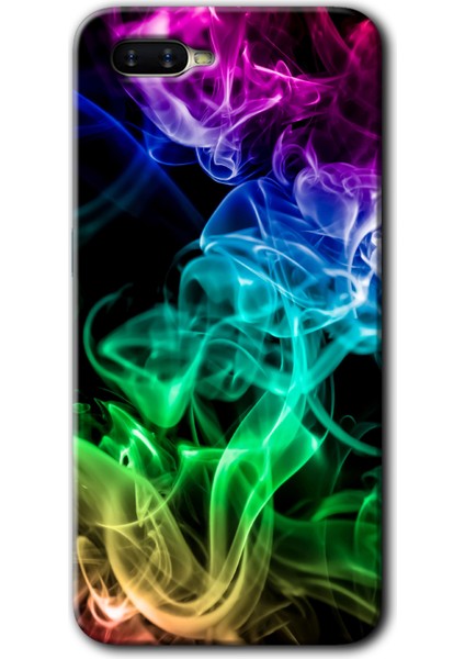 Oppo Rx 17 Neo Kılıf Hd Desen Baskılı Arka Kapak - Smoke Colorful