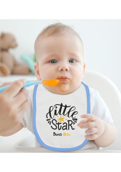 Kids Kişiye Özel Mavi Bebek Mama Önlüğü - Model 7 fiyatları