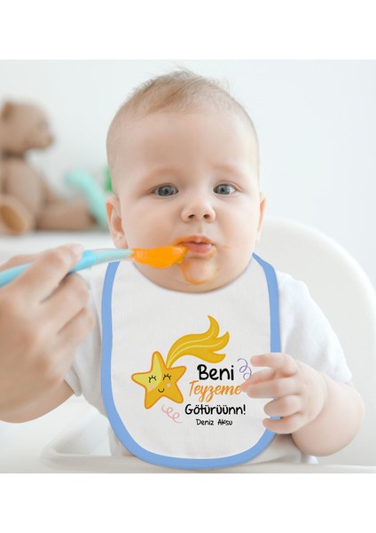 Kids Kişiye Özel Mavi Bebek Mama Önlüğü - Model 50 fiyatları