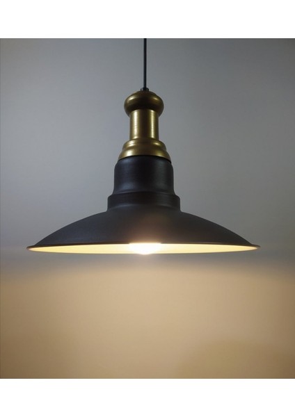 retro,modern,vintage mutfak,oda,otel,cafeler için siyah metal sarkıt avize çap:30cm
