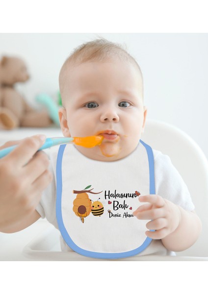 Kids Kişiye Özel Mavi Bebek Mama Önlüğü - Model 43 fiyatları