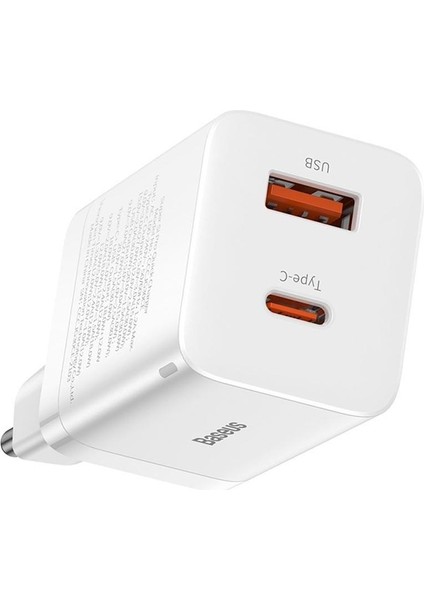 Super Si Pro 30W Hızlı Şarj Type-C + USB Adaptör