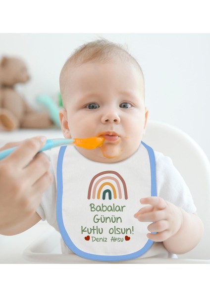 Kids Kişiye Özel Mavi Bebek Mama Önlüğü - Model 31 fiyatları