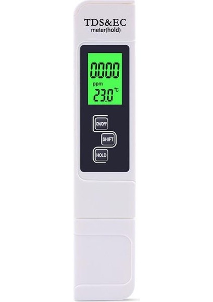 Tds & Ec Metre LCD Ekranlı LED Işıklı Taşınabilir Su Kalite Analiz Cihazı