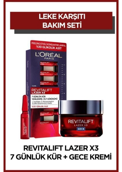 L'Oréal Paris Revitalift Lazer Gece Cilt Bakım Seti 36005224800822