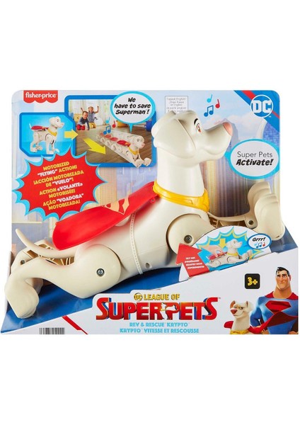 Dc League Of Super Pets - Süper Krypto, Ses ve Motorlu Hareketlere Sahip Dönüşen Figür (35,5 Cm), 3 Yaş ve Üzeri İçin