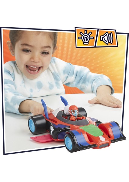 F5206 Pjmaskeliler-Animal Power Turbo Şimşek Araç +3 Yaş