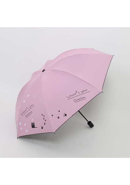 Katlanabilir Şemsiye - Pembe (Yurt Dışından)