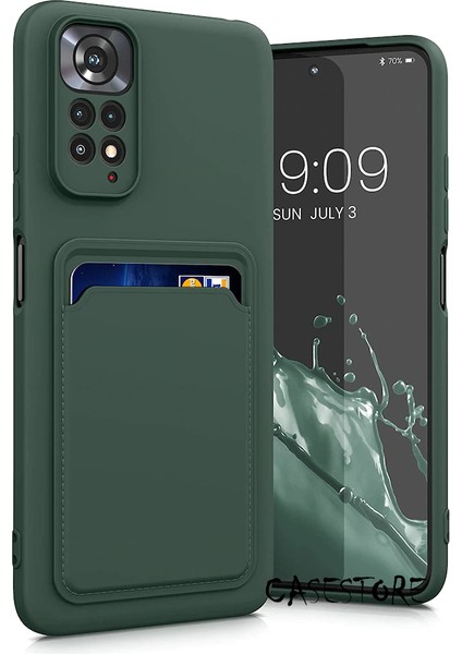 Xiaomi Redmi Note 11S Uyumlu Kılıf Kamera Lens Korumalı Kartvizitli Ince Silikon Kapak Cüzdan Renkli Yumuşak Soft Mat Yeni Tasarım