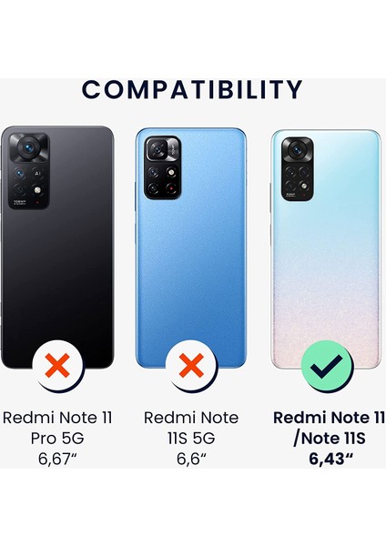 Xiaomi Redmi Note 11 Uyumlu Kılıf Kamera Lens Korumalı Kartvizitli Ince Silikon Kapak Cüzdan Renkli Yumuşak Soft Mat Yeni Tasarım