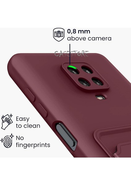 Xiaomi Redmi Note 9 Pro Uyumlu Kılıf Kamera Lens Korumalı Kartvizitli Ince Silikon Kapak Cüzdan Renkli Yumuşak Soft Mat Yeni Tasarım