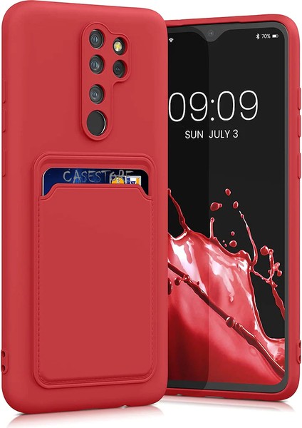 Xiaomi Redmi Note 8 Pro Uyumlu Kılıf Kamera Lens Korumalı Kartvizitli Ince Silikon Kapak Cüzdan Renkli Yumuşak Soft Mat Yeni Tasarım