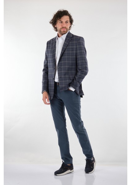 Minimalist Kareli Erkek Ceket - Günlük Şıklık indirimleri