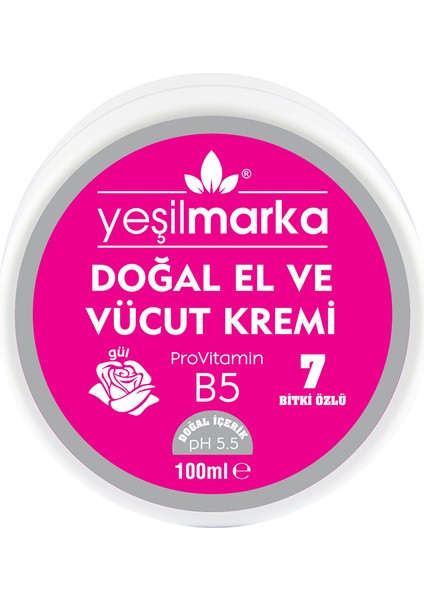 Doğal El ve Vücut Kremi – Gül