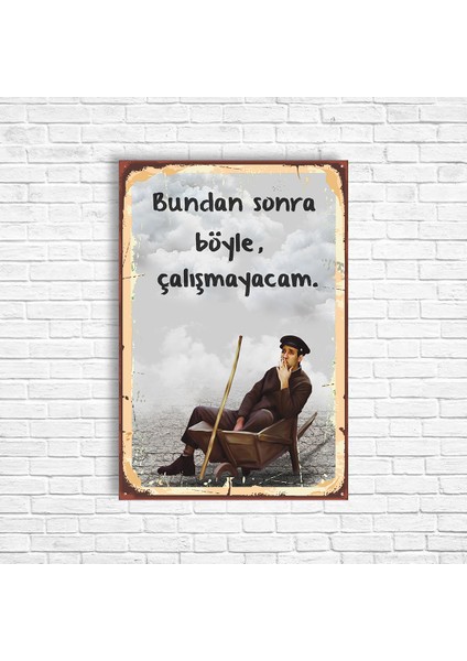 Kemal Sunal Retro Ahşap Poster