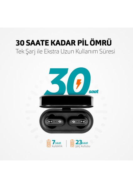 AirBeat Duo TWS Bluetooth Kulaklık 2KM127S Siyah