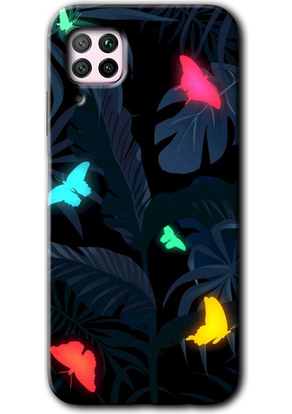 Huawei P40 Lite Kılıf Hd Desen Baskılı Arka Kapak - Lighter Butterfly