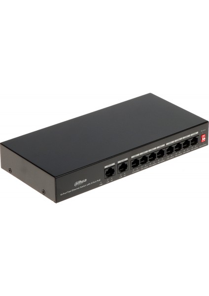 PFS3010-8ET-65, 8 Port, Megabit, 8 Port Poe, 65W, +2 Port Megabit Uplink, Yönetilemez, Masaüstü Switch