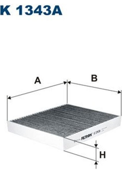 K1343A Polen Filtresi (Karbonlu) Opel MerIVa B 1.3 Cdti 10- 1.6 Cdti 13- 1.7 Cdti 10 13356914 1808020 (WA622356)